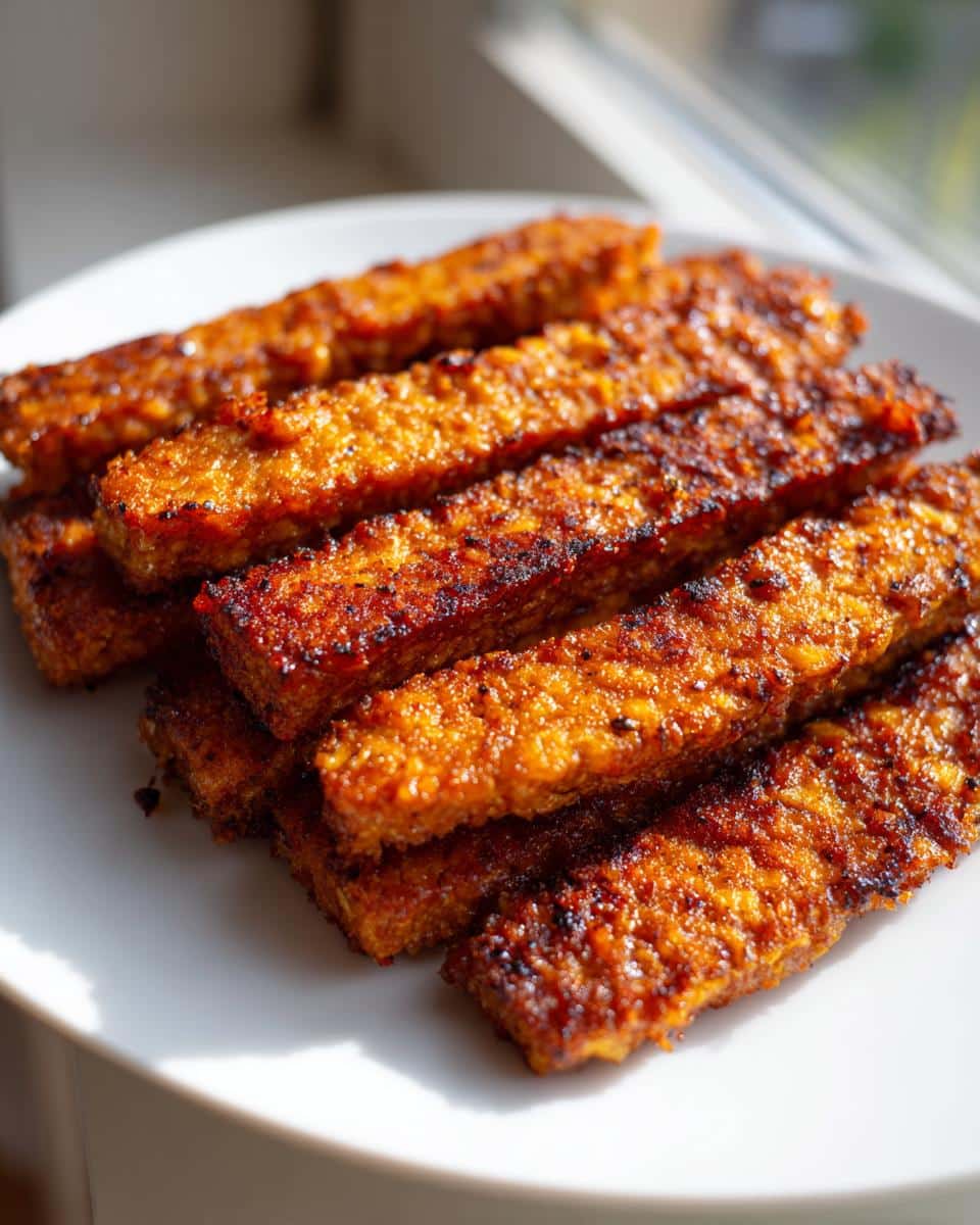 Crunchy Tempeh Bacon Strips - detail 1
