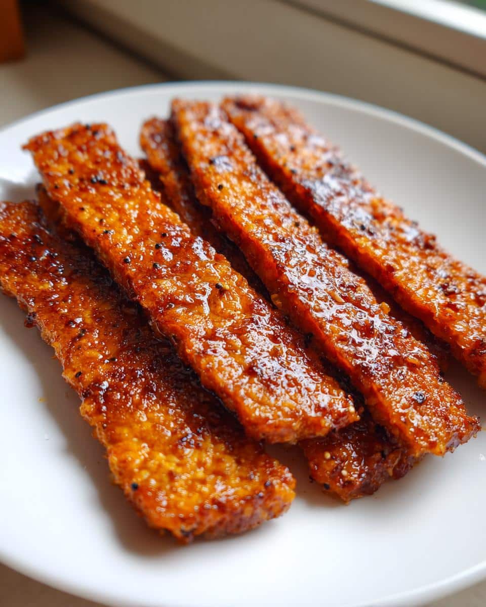 Crunchy Tempeh Bacon Strips - detail 2