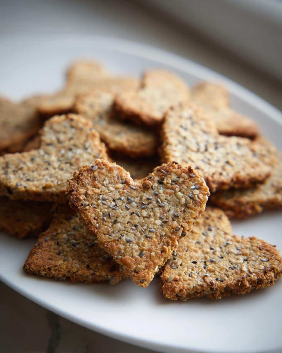 Heart-Shaped Seed Crackers - detail 1