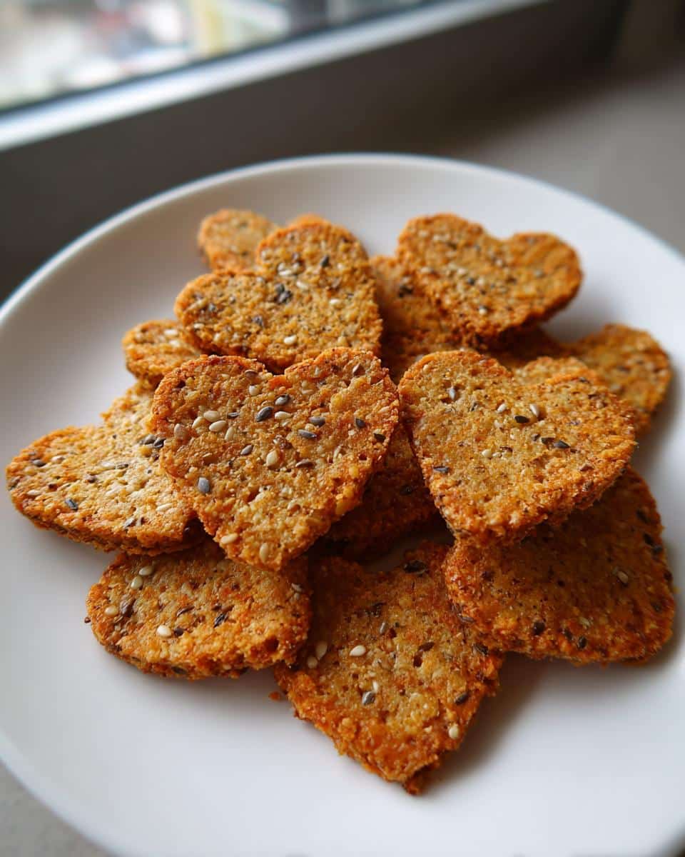 Heart-Shaped Seed Crackers - detail 2