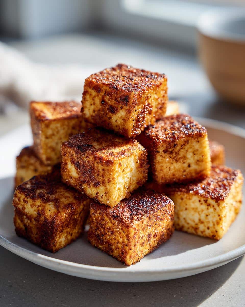 Salt & Pepper Crispy Tofu Cubes - detail 2