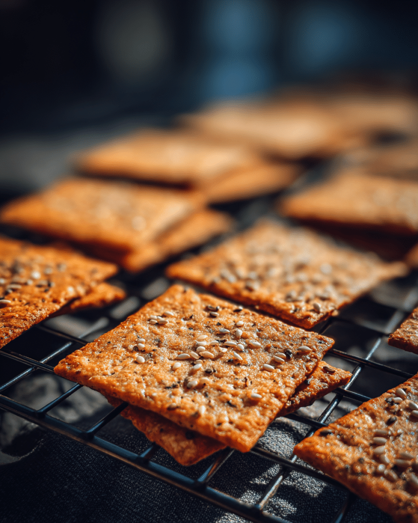 Cooling rack preventing why seed crackers fall apart while hot