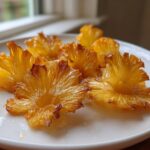 Dried Pineapple "Flower" Garnishes