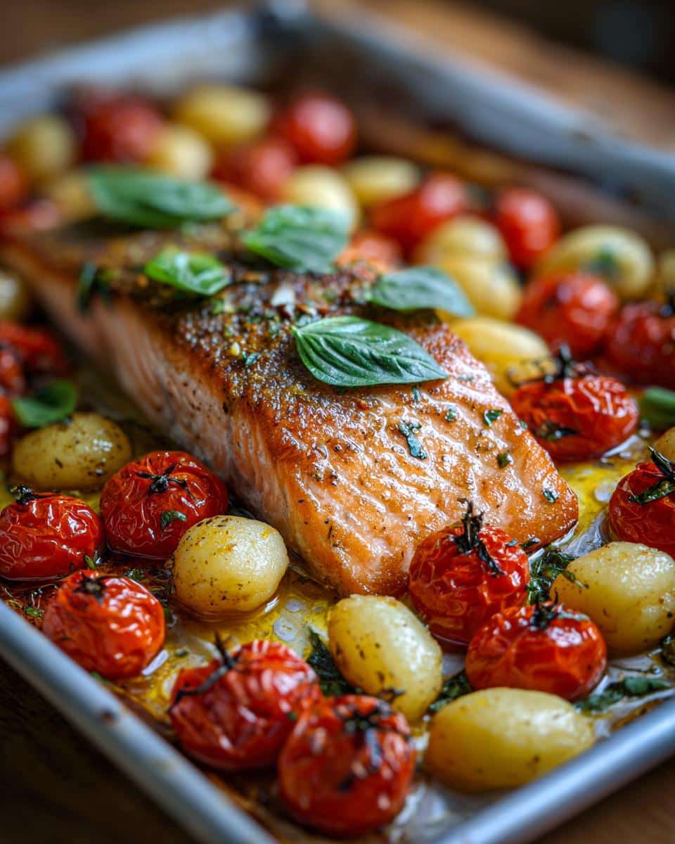 35-Minute Sheet Pan Salmon & Gnocchi - Effortless Perfection 4 Sheet Pan Salmon & Gnocchi - detail 1