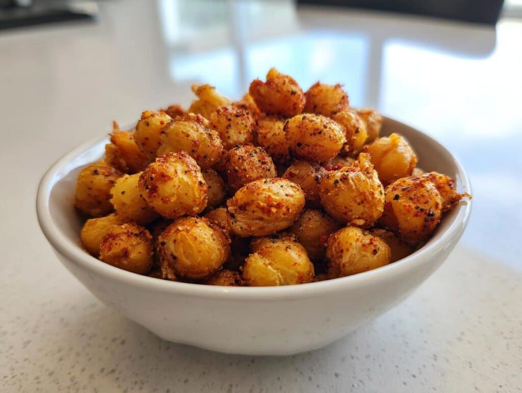Air Fryer Garlic Chickpeas