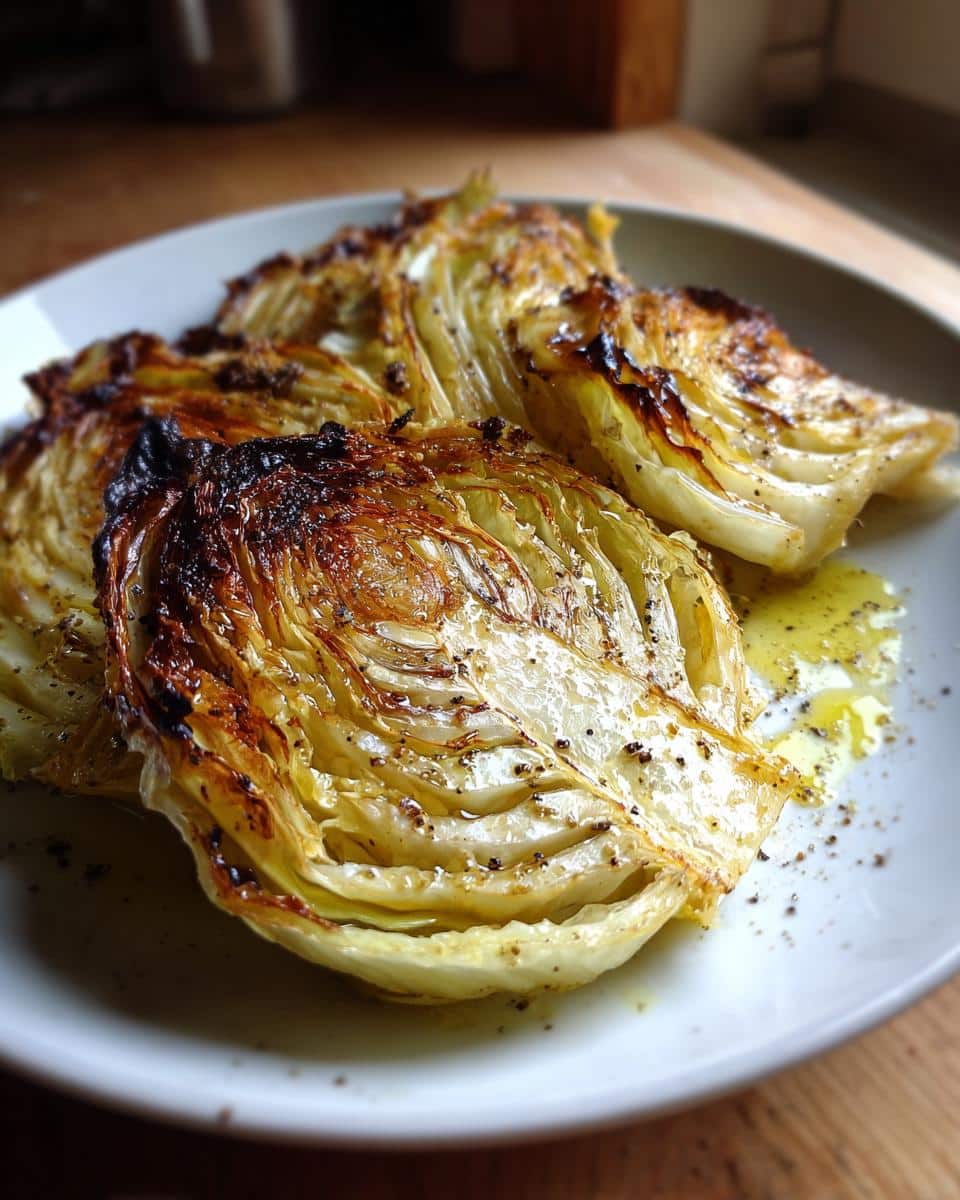 Blistered Cabbage Steaks - detail 2