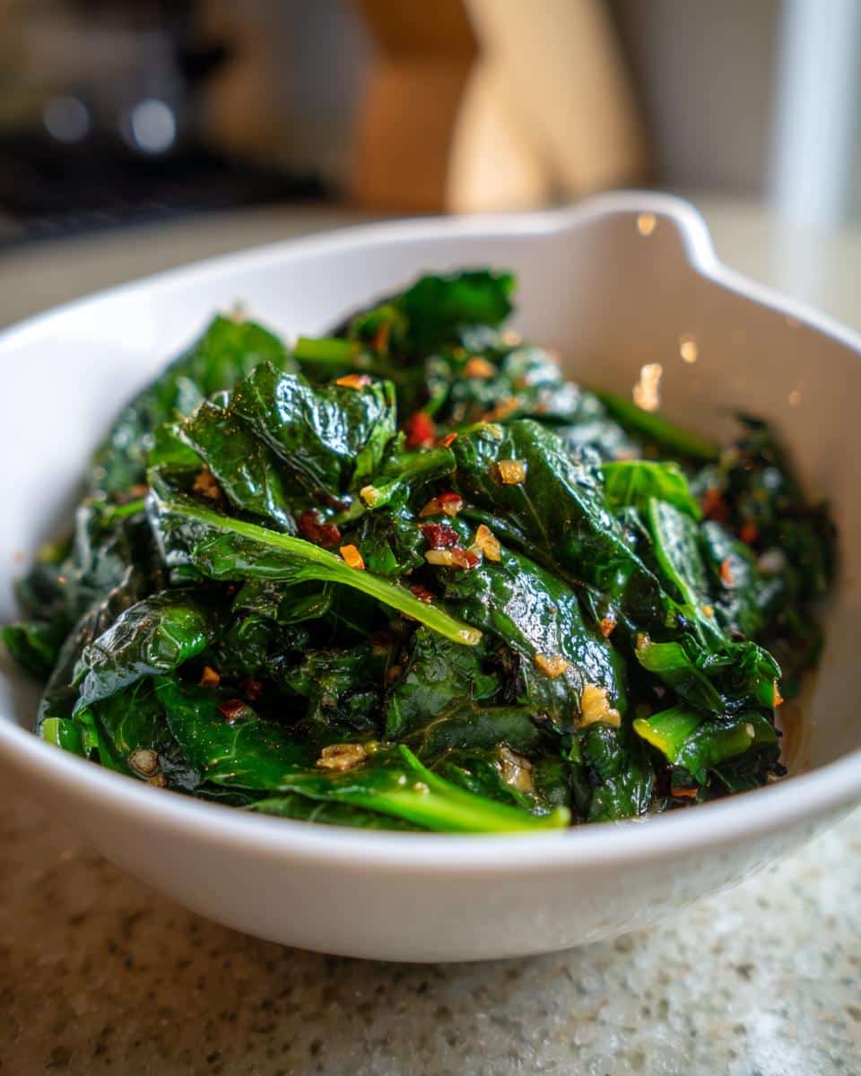 Blistered Mustard Greens - detail 1