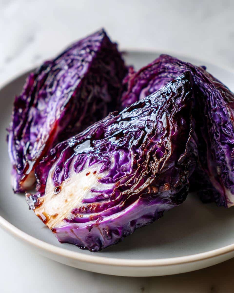 Blistered Red Cabbage Wedges - detail 1