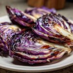 Blistered Red Cabbage Wedges