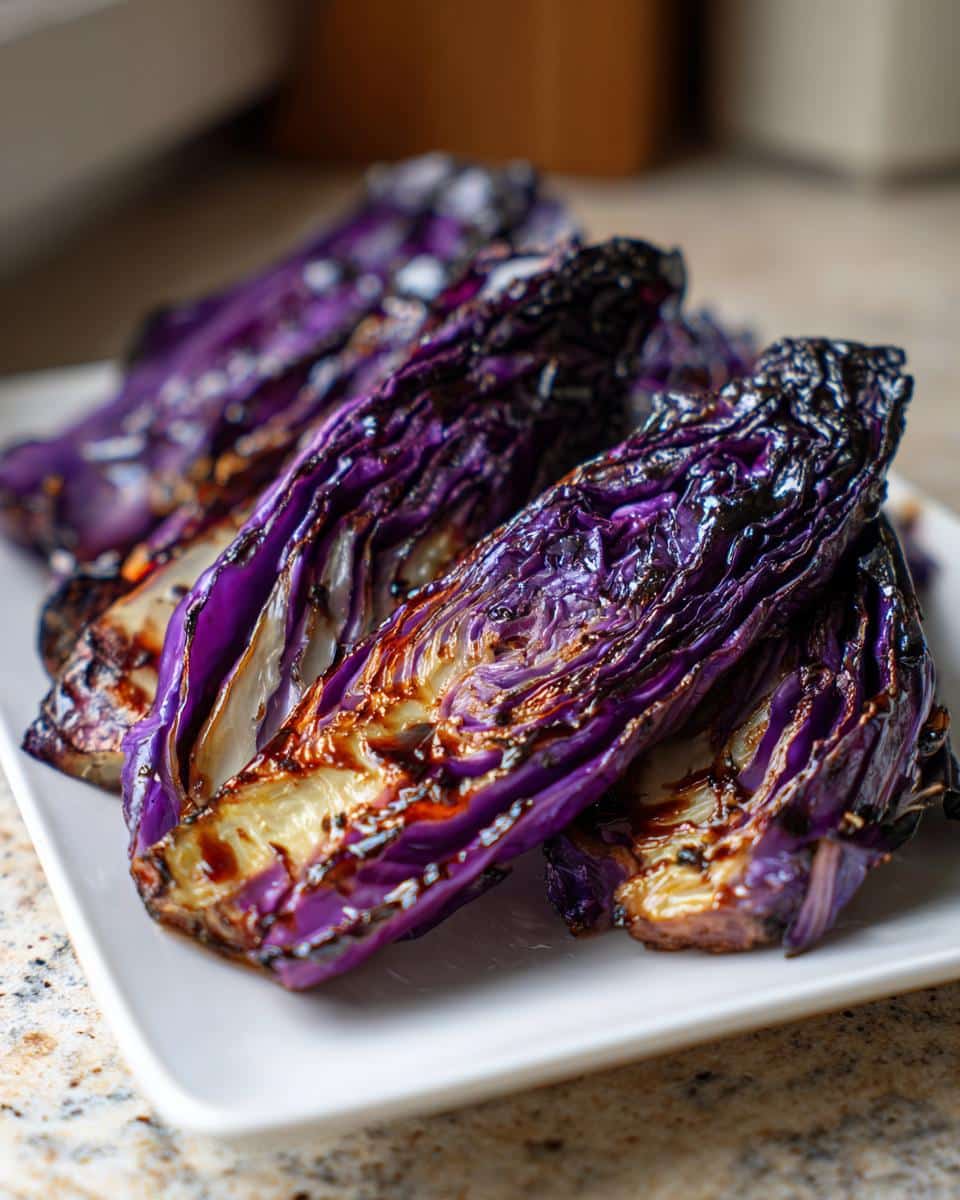 Blistered Red Cabbage Wedges - detail 2