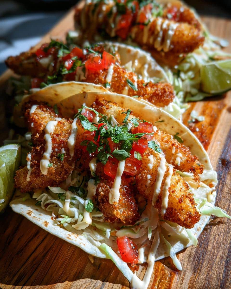 Panko Crusted Fish Tacos - detail 2