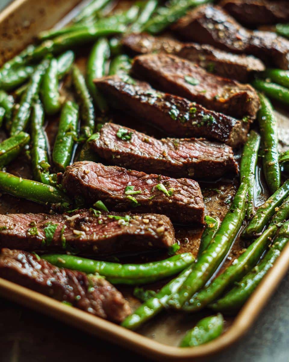 Sheet Pan Beef & Snap Peas - detail 2