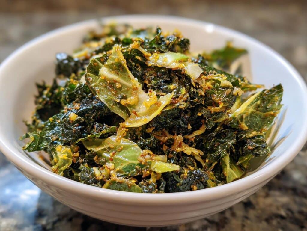Blistered Kale & Cabbage