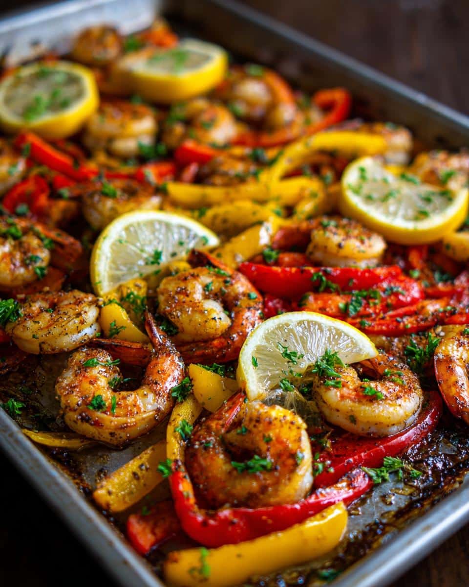 Sheet Pan Shrimp & Peppers - detail 1