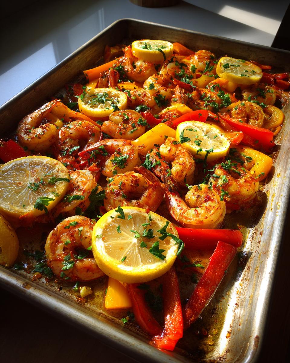 Sheet Pan Shrimp & Peppers - detail 2